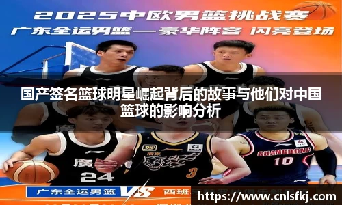 国产签名篮球明星崛起背后的故事与他们对中国篮球的影响分析
